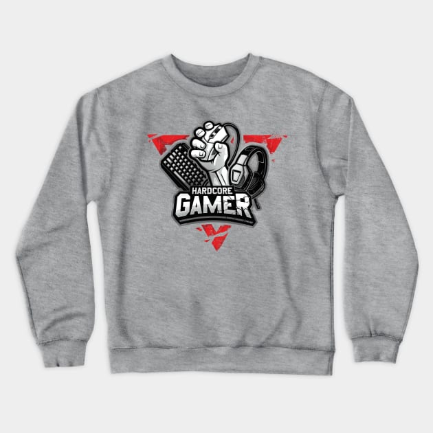 Hardcore Gamer Crewneck Sweatshirt by raxarts